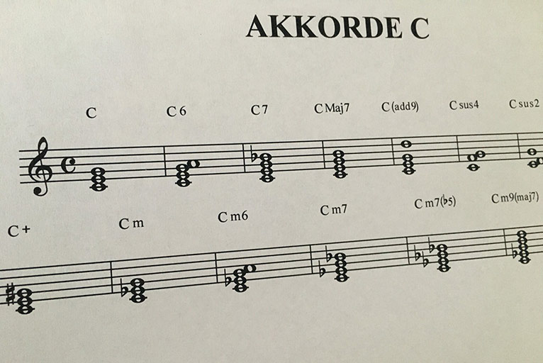 Akkordsymbole Beispiele